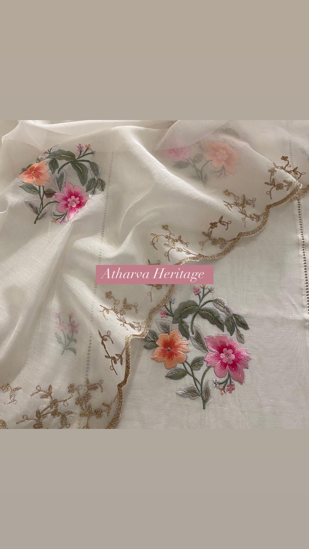 Atharva PURE CHANDER SILK Parsi Gara  SUIT CH1755