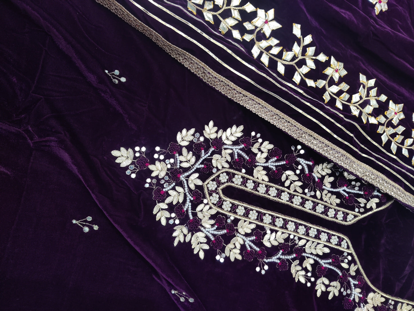 Atharva Heritage/ Hand Embroidered The Winter Velvet 2024 Edits EM1034