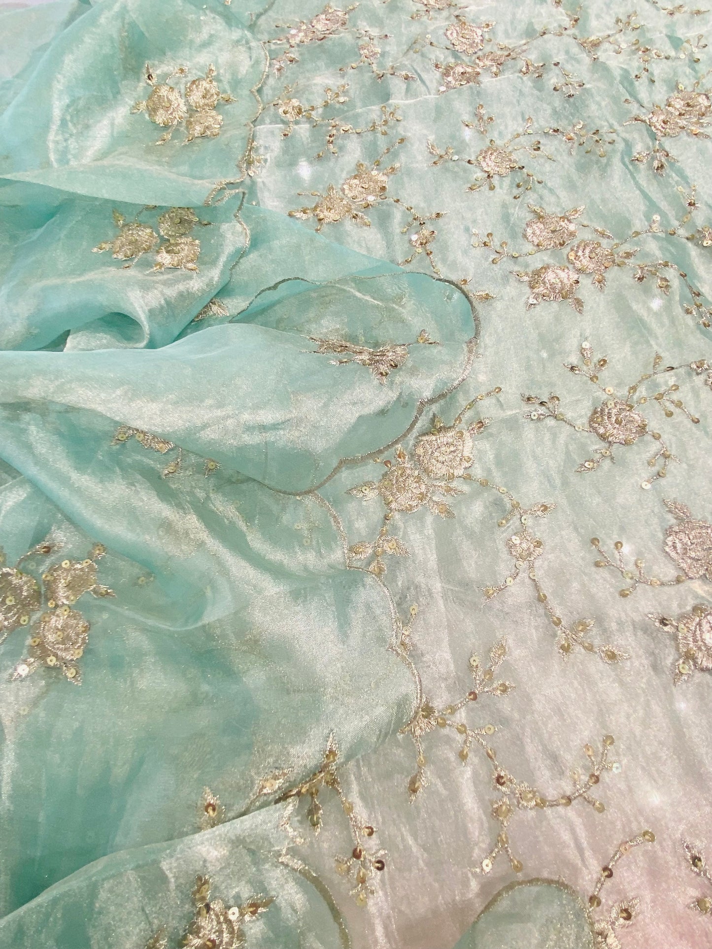 ATHARVA HERITAGE/ MAHARANI LUXURY TISSUE SILK WITH PARSI GARA SUIT MTC0020