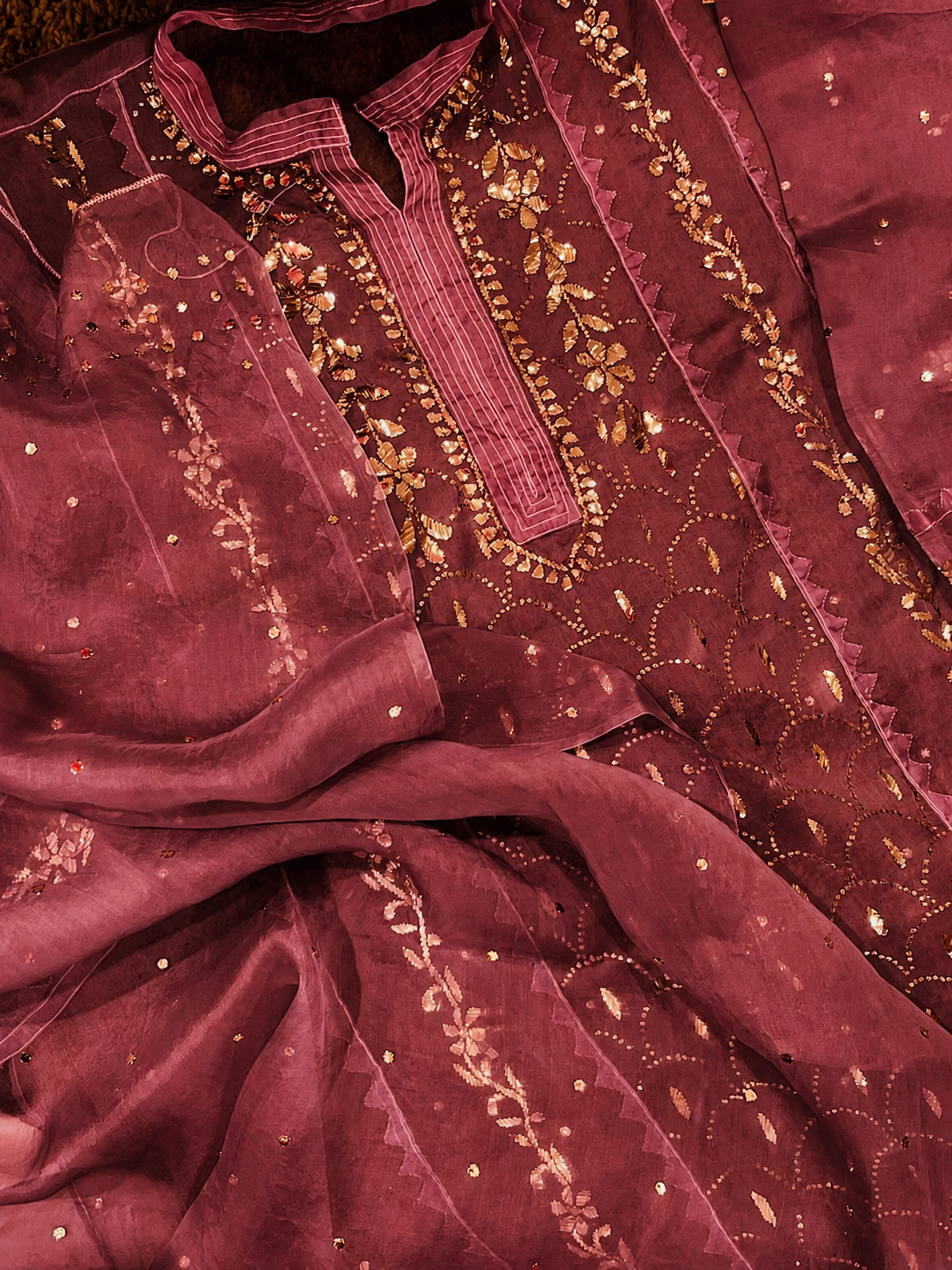 Atharva Heritage Sheer Luxury /Premium Lucknowi Semi Stitched Collection SHEER000791