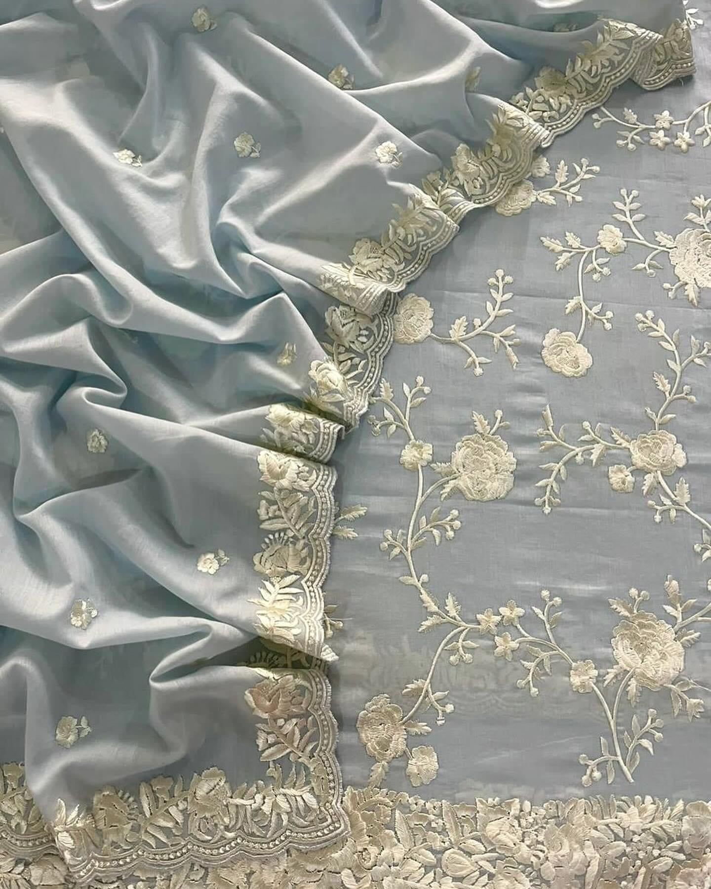 PURE MUL CHANDERI PARSI GARA SUIT MCH007(A)