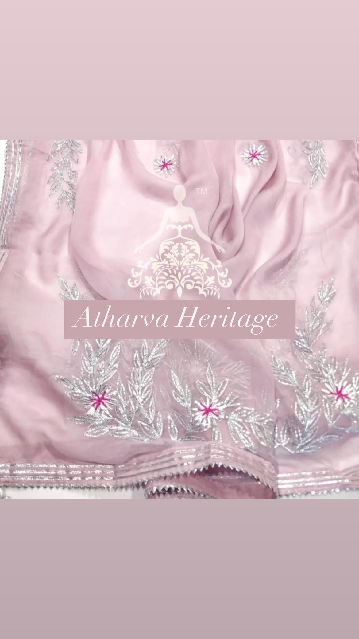 ATHARVA Hand Embroidered Salwar Kameez w/ Chanderi Shirt/Gota Pati Chiffon Dupatta/Custom Stitch Unstitch/Custom Anarkali/CH18011