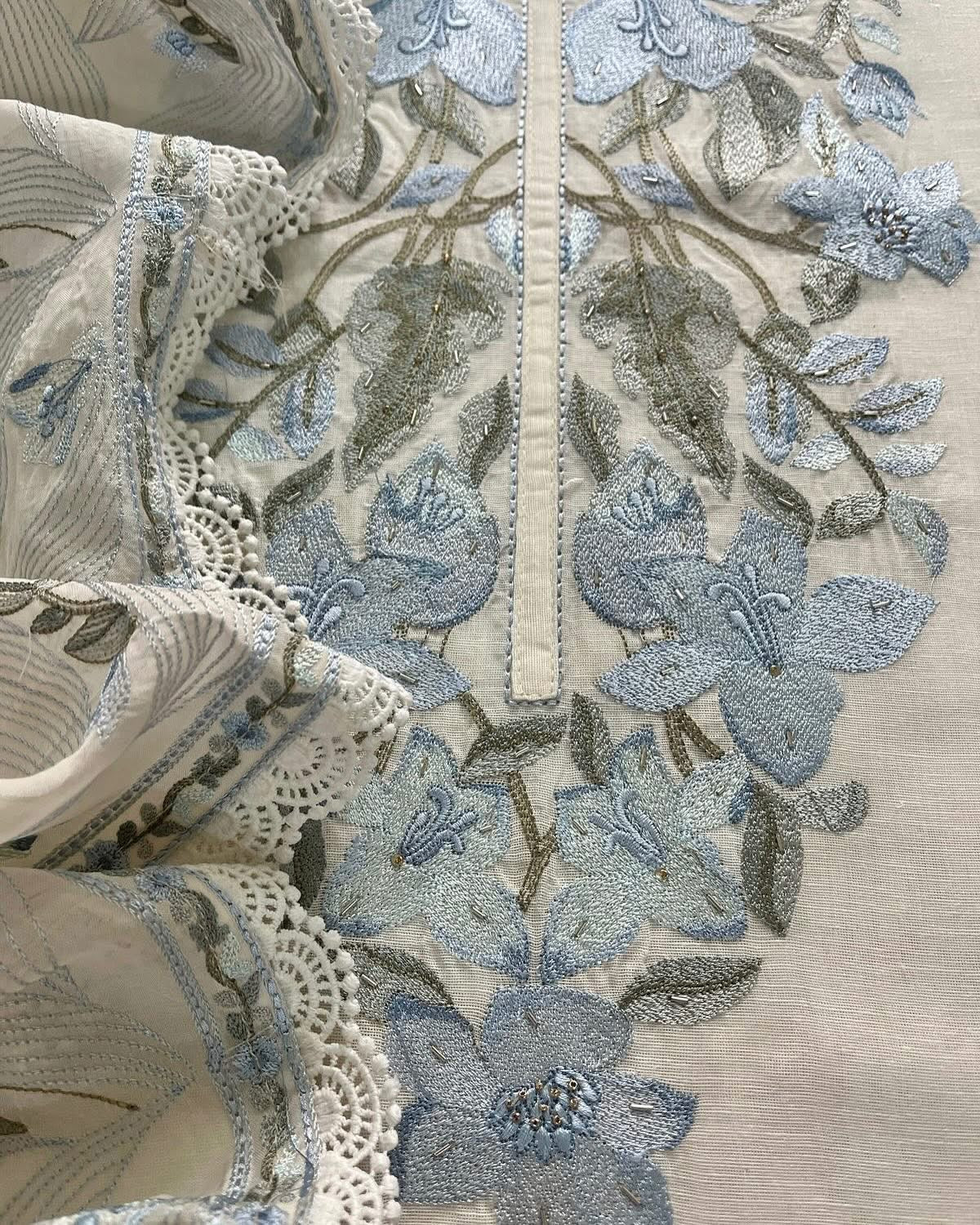 Atharva Hand Gota Embroidered Pure Mul Chanderi Hand woven edits MC70011