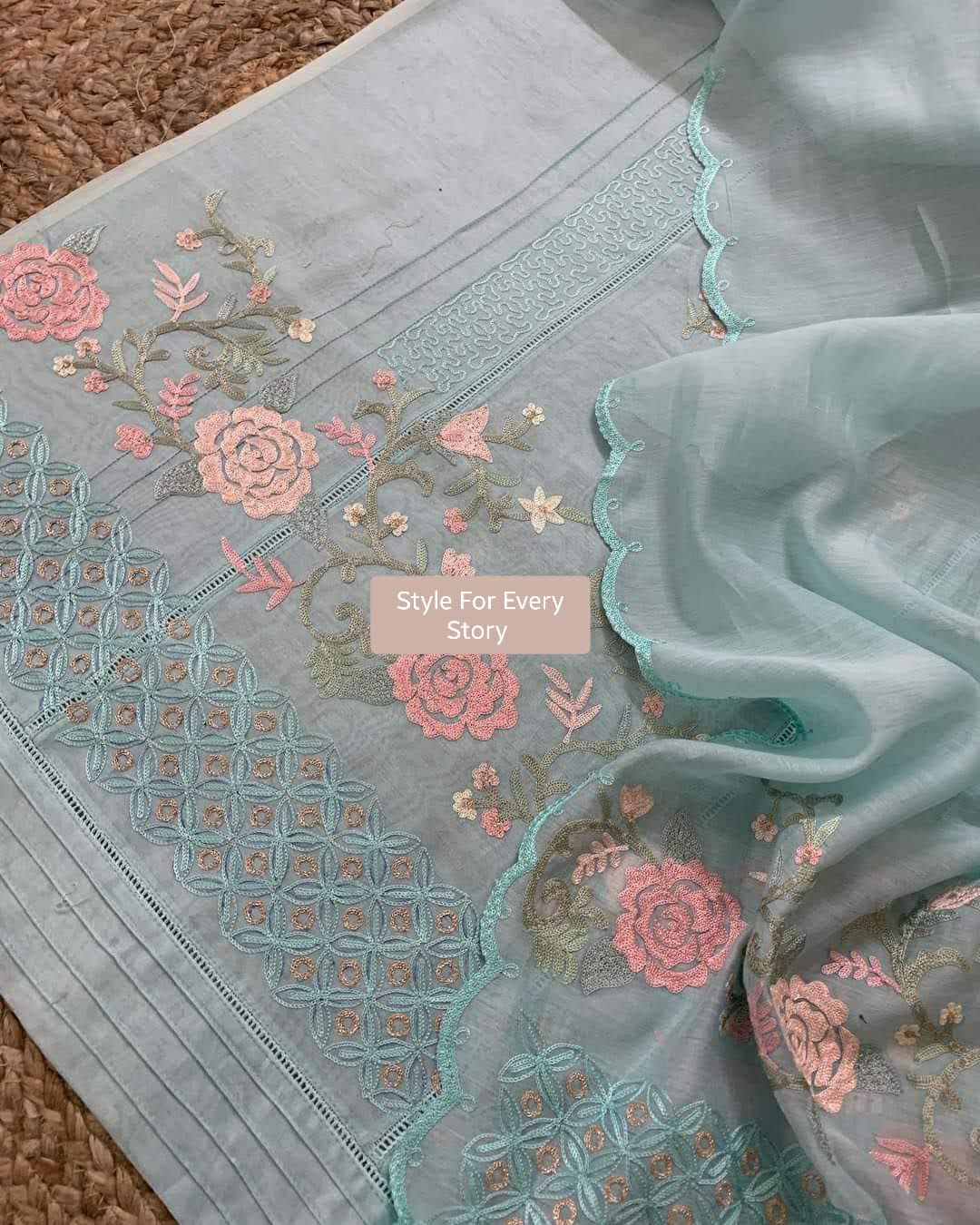 Atharva PURE CHANDER SILK KASHMIRI AARI SUIT CH1902