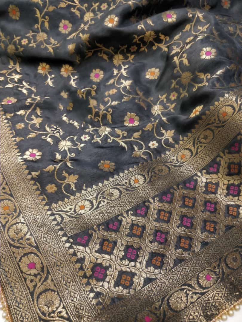 ATHARVA Hand Embroidery Salwar Kameez/Chanderi Ladies Suit/Banarsi Silk Dupatta/Stones/Custom Stitch Unstitch/Embroidery Potli/Gift/CH16758