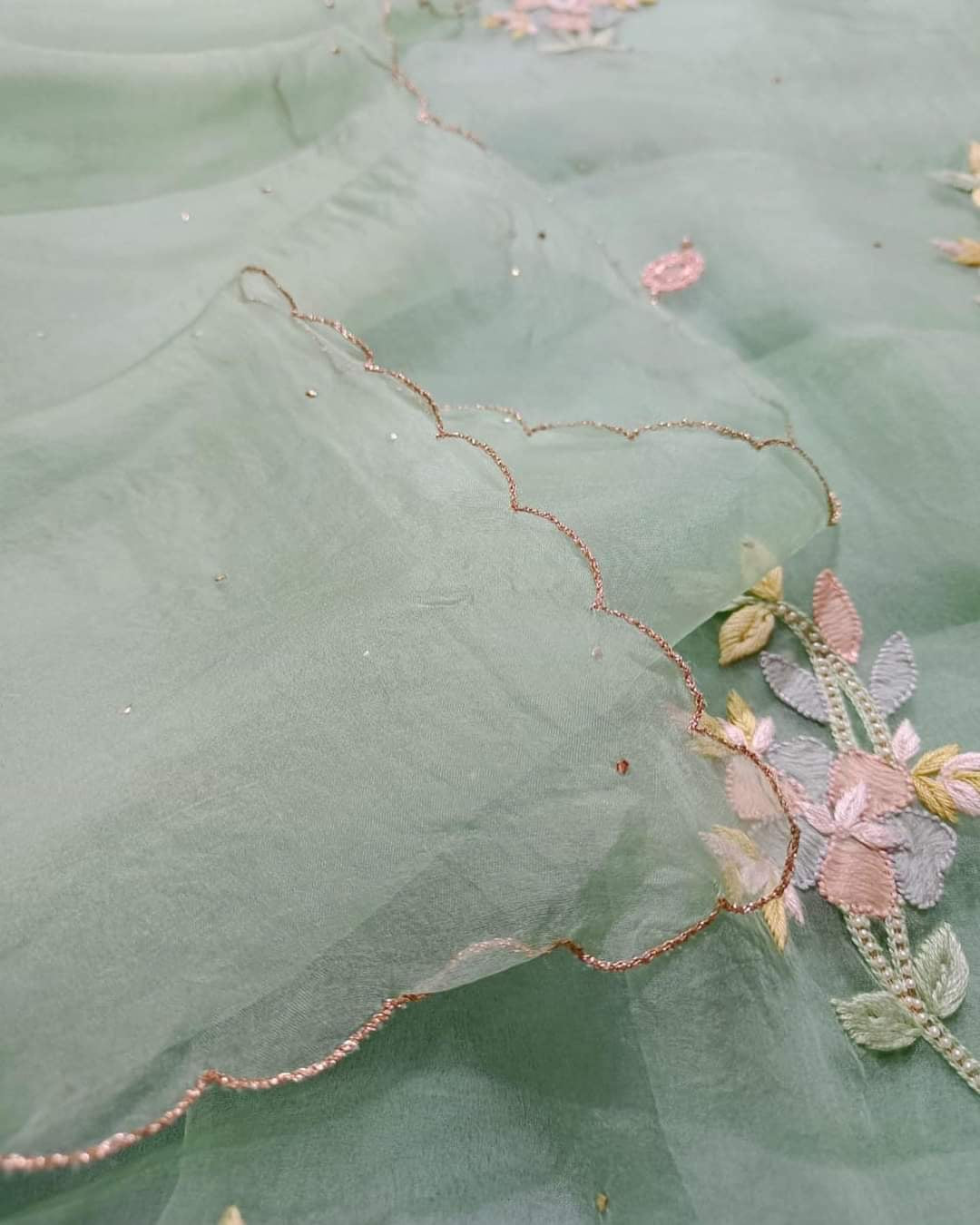 ATHARVA HERITAGE “NOOR” – Silk Organza Regalia Chikankari Elegance” Sheer00099