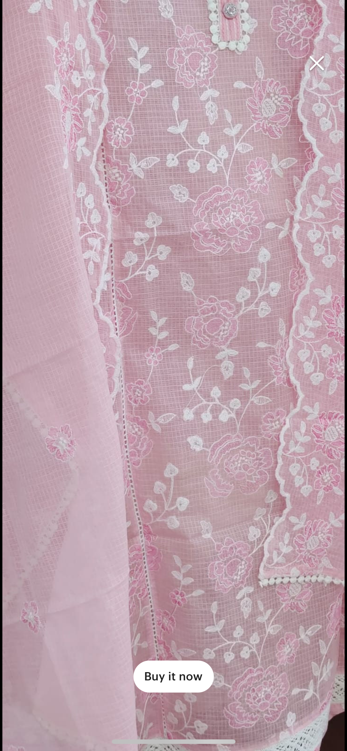 Atharva Embroidered Cotton kota Salwar Kameez/Embroidery Kota Dupatta/Cotton Embroidery Shirt /Cotton Chikankari Bottom- KK0015P Pink