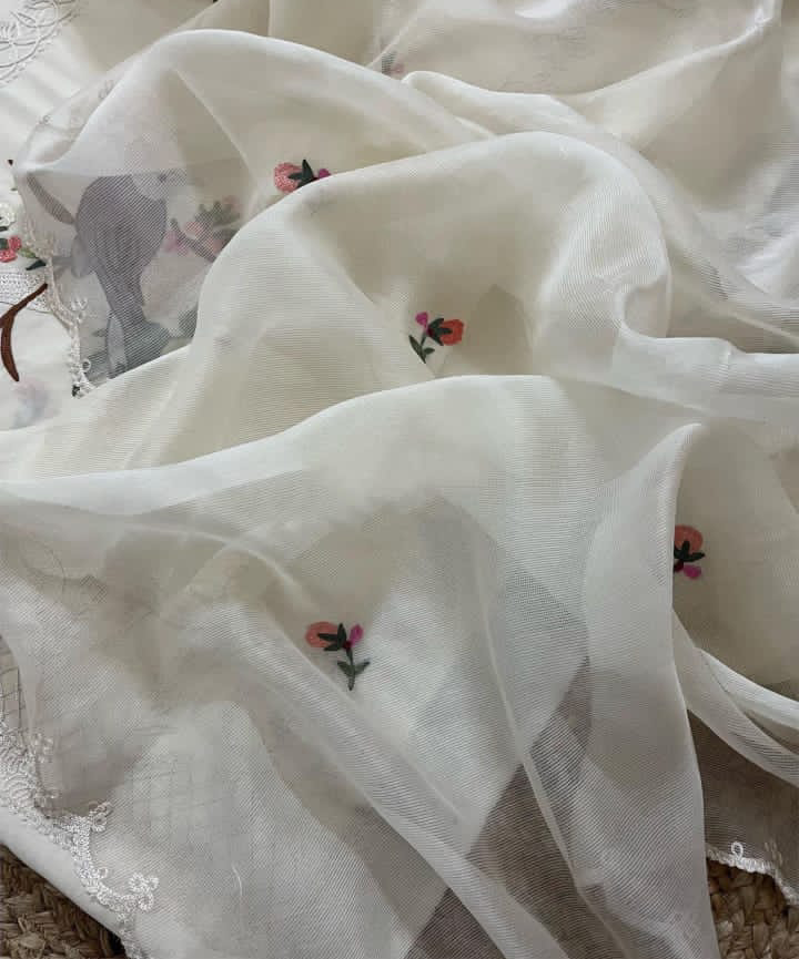 Atharva PURE MUL CHANDER KASHMIRI AARI SUIT CH1909 Ivory