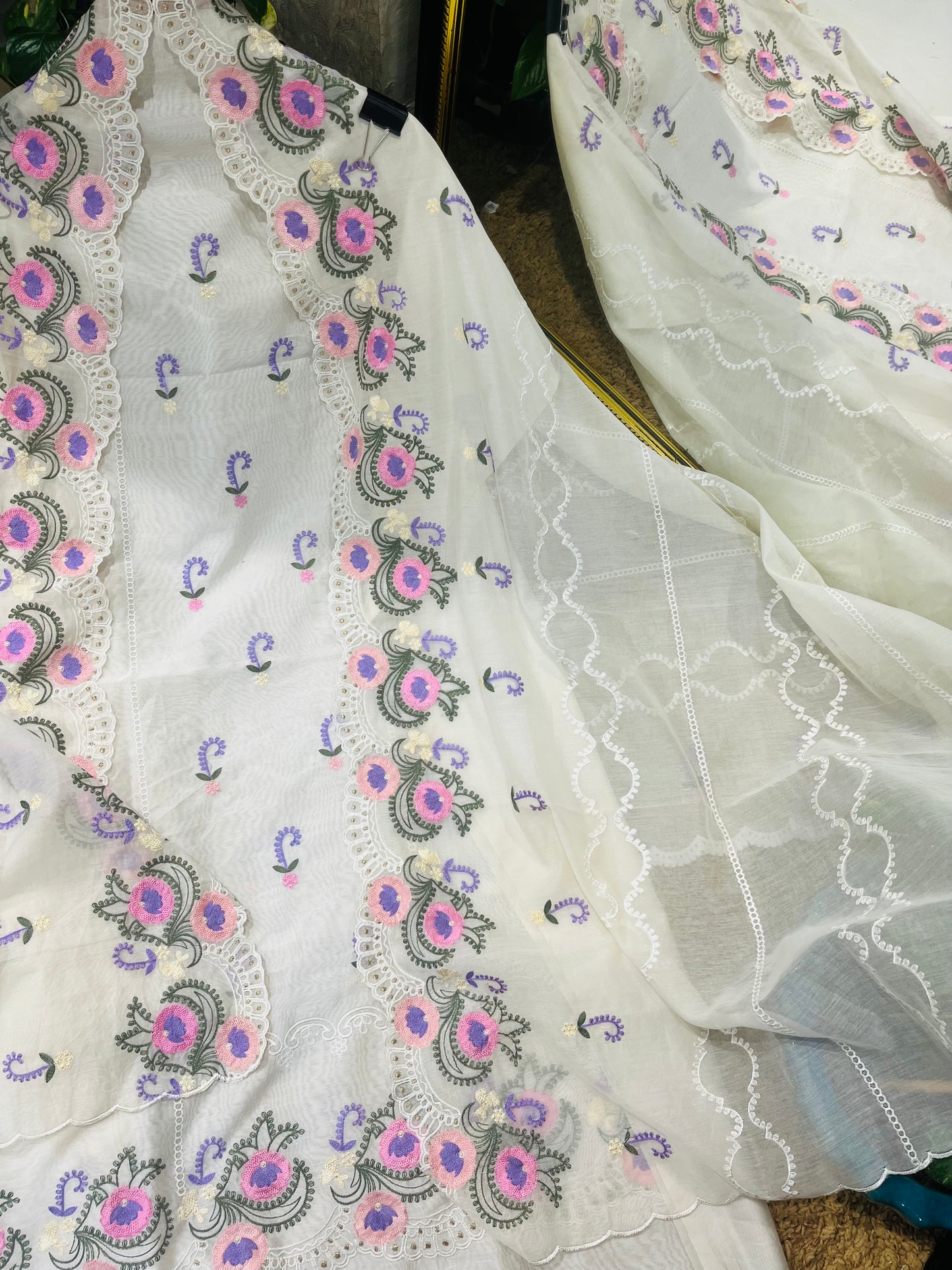 PURE CHANDER SILK KASHMIRI AARI SUIT CH5428A