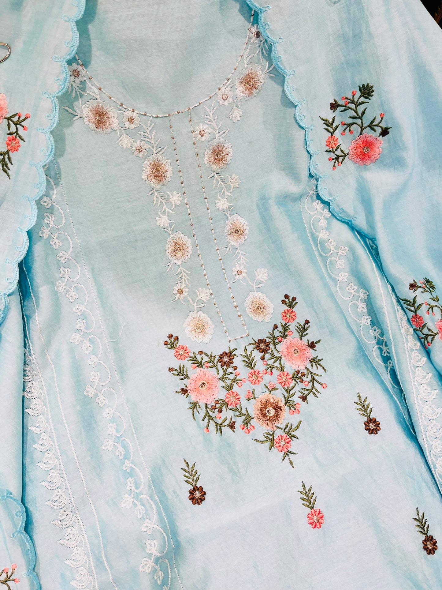 PURE MUL CHANDER PARSI GARA SUIT CH5426B Blue