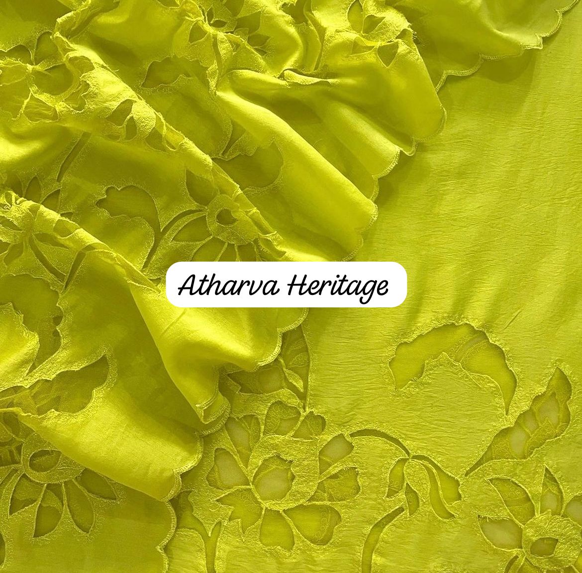 ATHARVA Applique Embroidery Salwar Kameez/Chanderi Cut-Work Shirt & Dupatta/Santoon Bottom/Custom Stitch Unstitch/Plazo/Pant/CUT8115