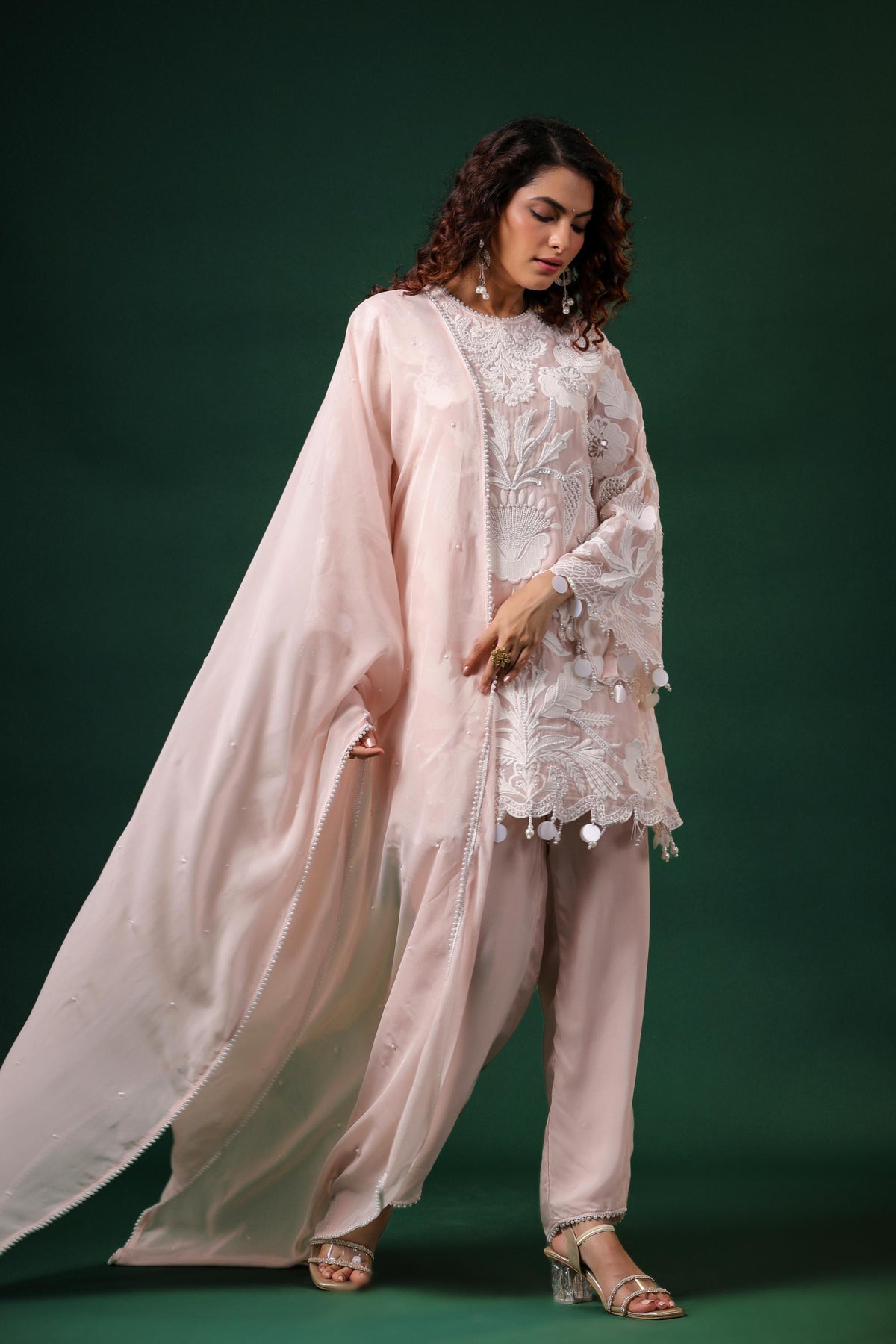 Sheer Luxury Ready to Wear Pakistani Coord Set With Pants/Farshi Salwar Sizes S To 7XL SLP008