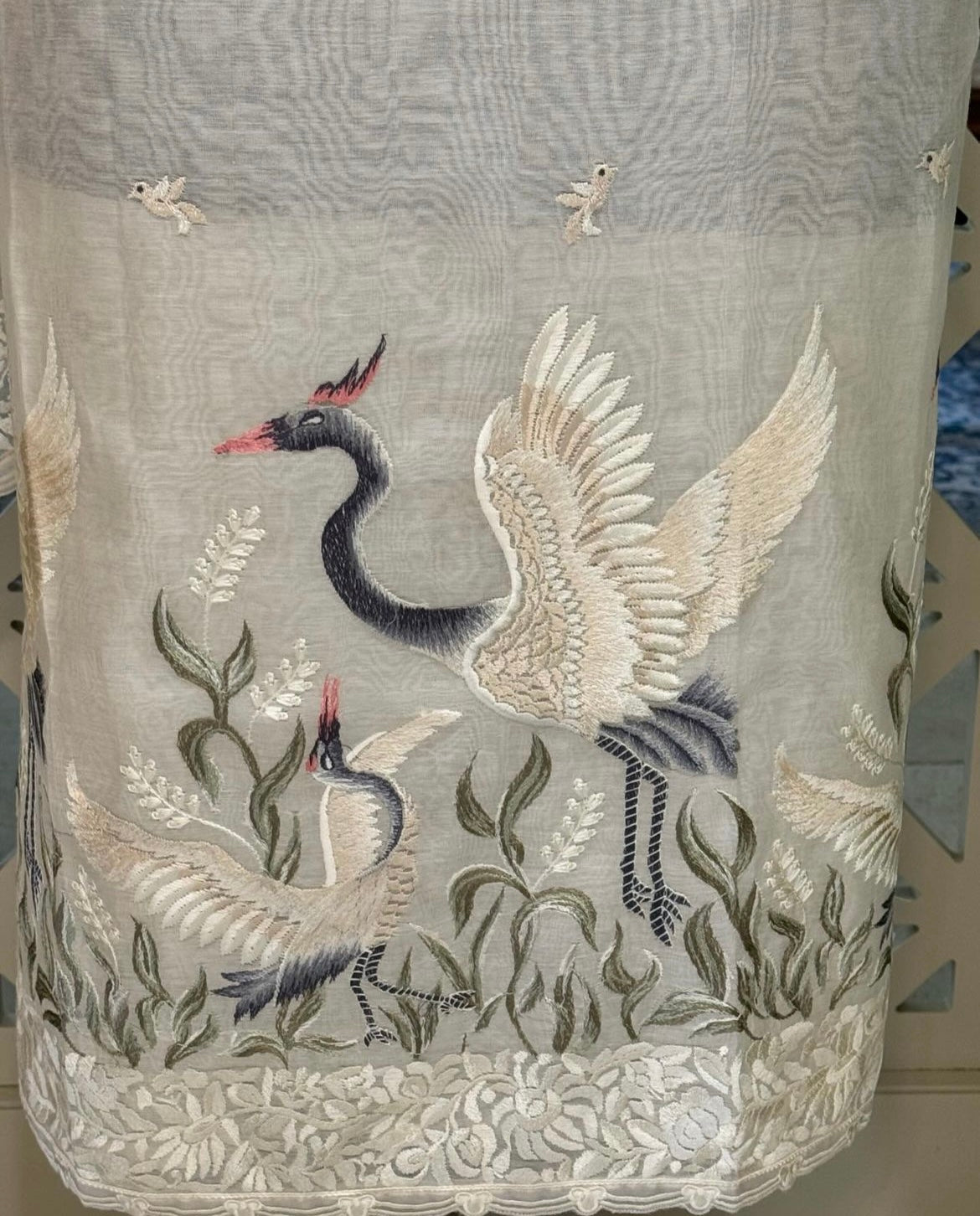 PURE MUL CHANDERI SILK PARSI GARA SUIT MCH007