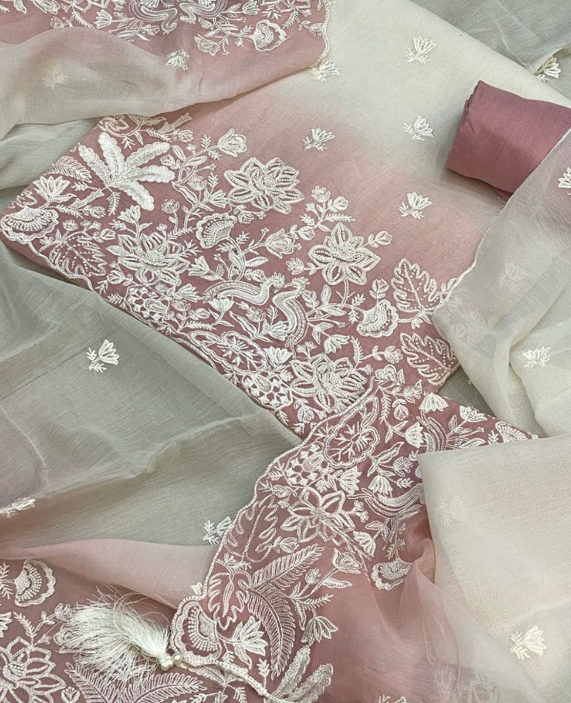 PURE MUL CHANDERI SILK PARSI GARA SUIT MCH0016