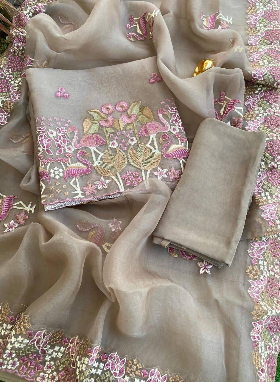 SHEER LUXURY PARSI GARA FLAMINGO SUIT SHEER006(G)