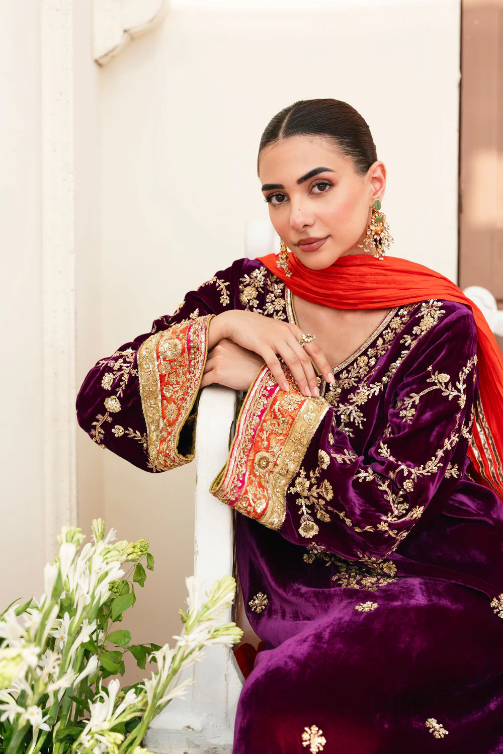 ATHARVA HERITAGE Pure Makhmal Silk Velvet Pakistani Suit~✨🌼 TVO00101