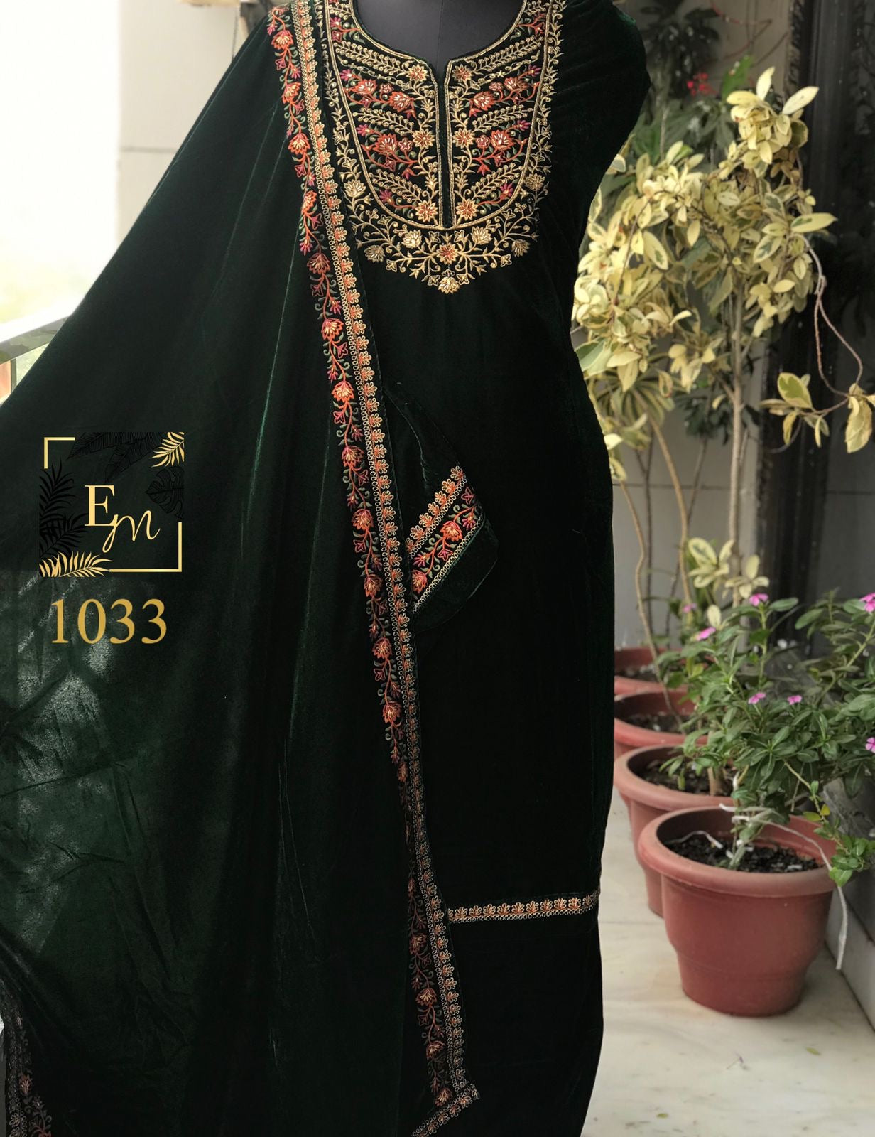 Atharva Heritage/Kashmiri Embroidered The Winter Velvet 2024 Edits EM1033