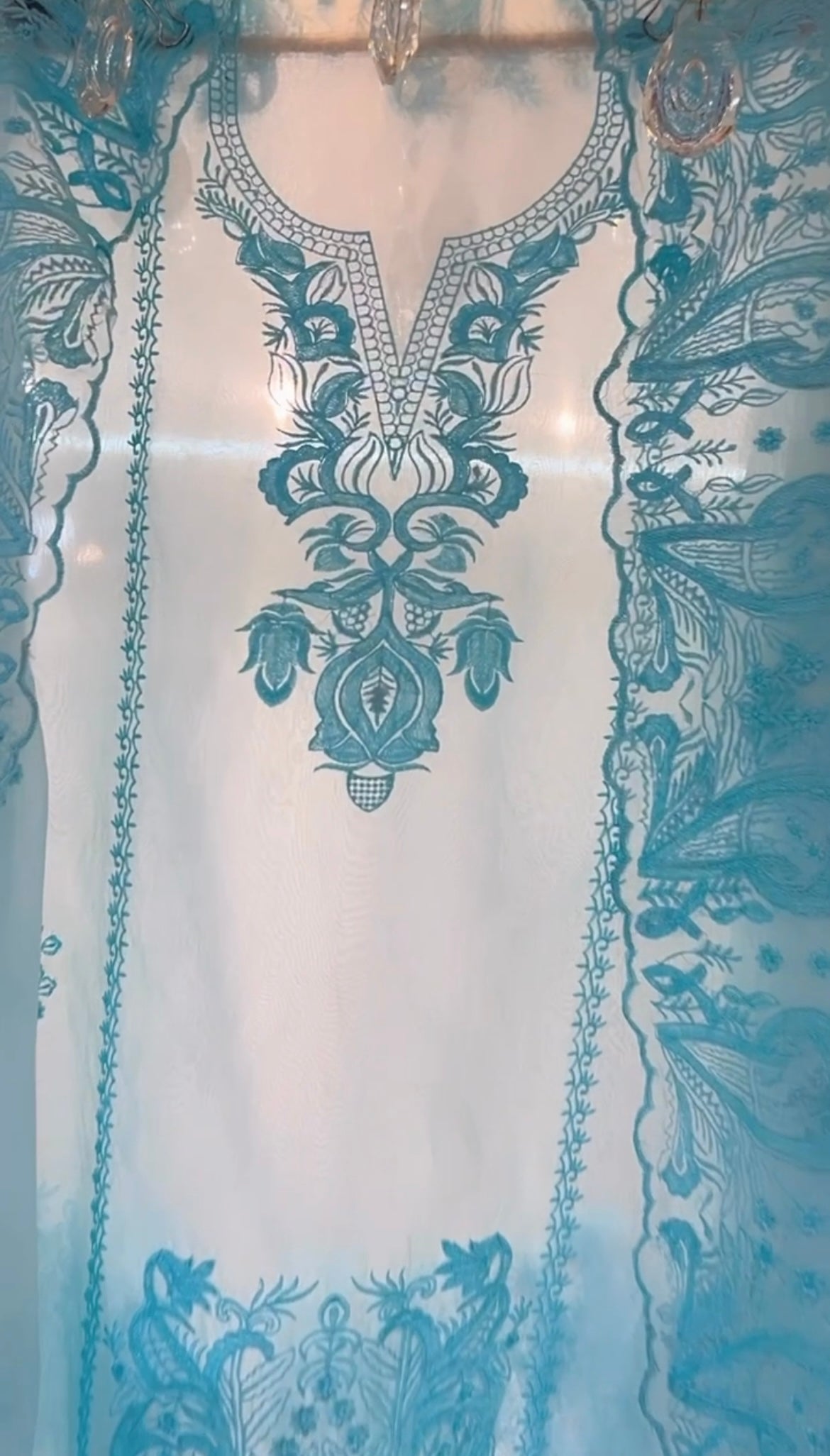 Sheer Luxury Pakistani unstitched Suit SLP001 Sky Blue
