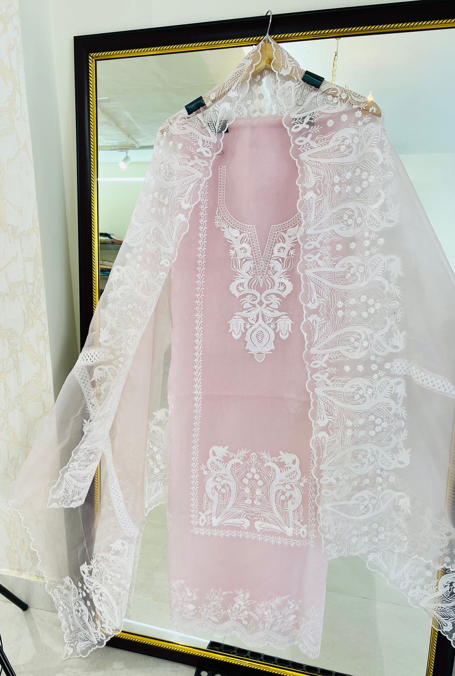 ATHARVA HERITAGE Sheer Luxury Pakistani unstitched Suit SLP001P Powder Pink