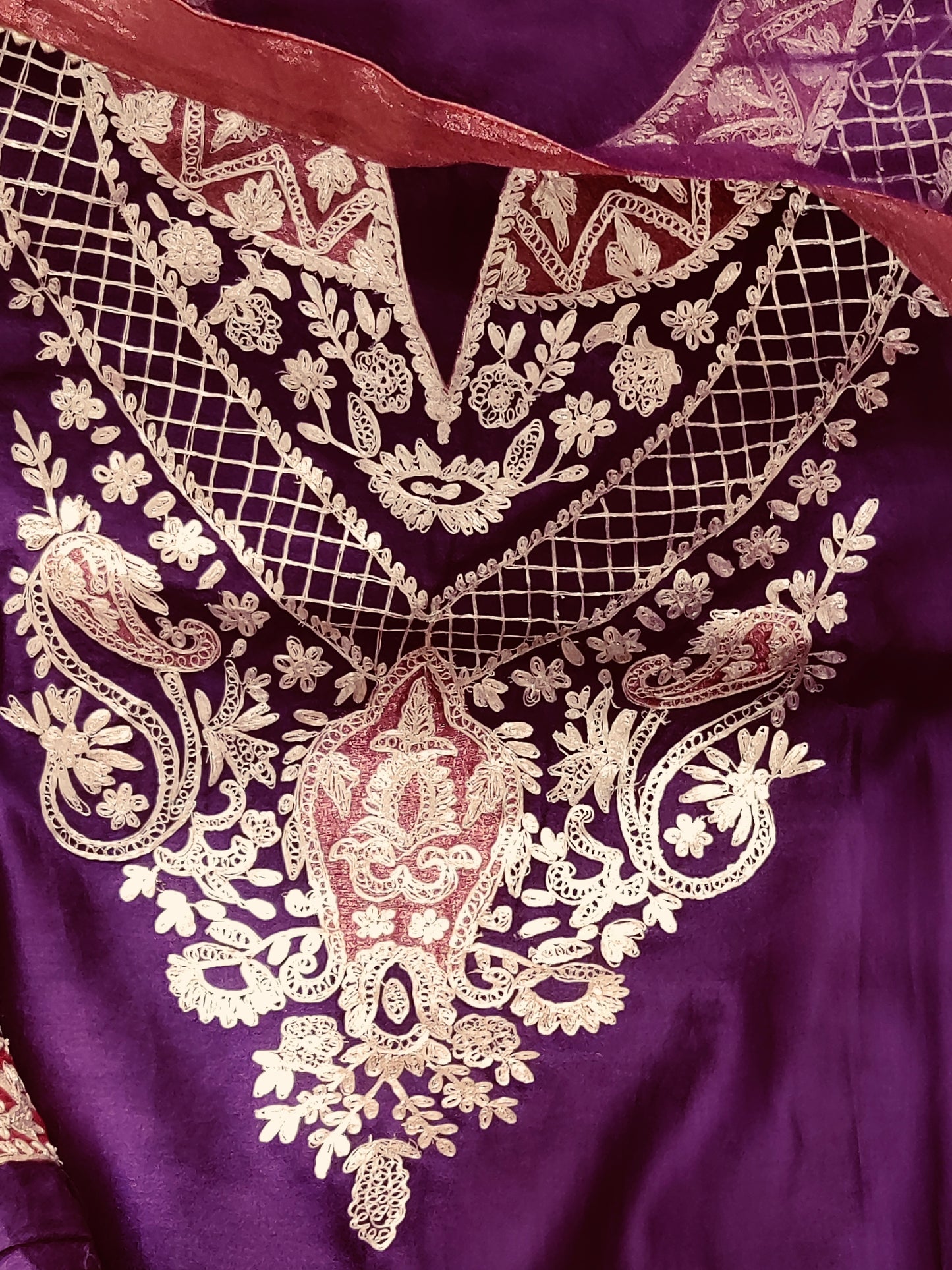 Atharva Heritage Pure Chanderi silk 80 Grams Pita Embroidered PRP0011