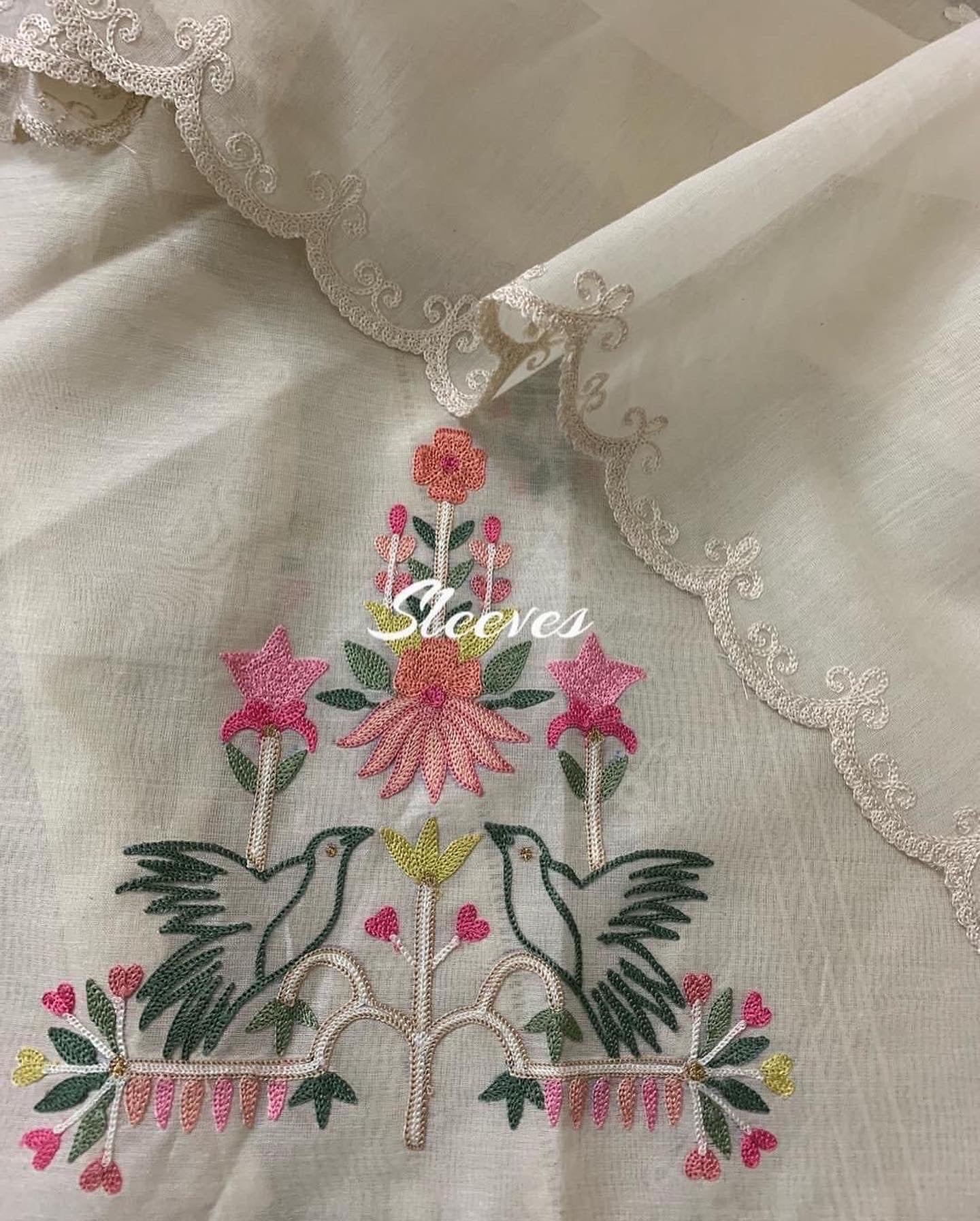 Atharva PURE MUL CHANDER KASHMIRI AARI SUIT CH1905 Ivory