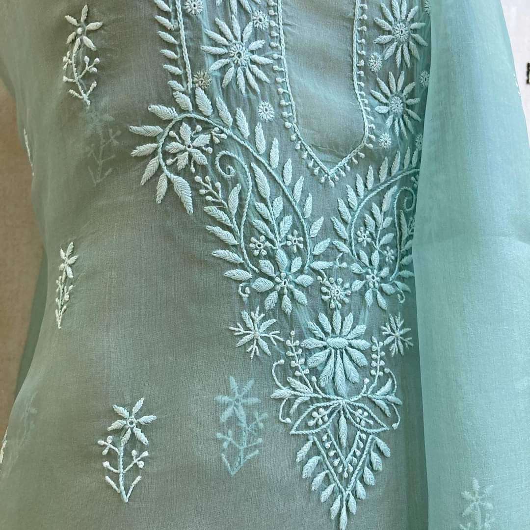 ATHARVA HERITAGE “Nazakat – Silk Organza Chikankari Elegance” Sheer00098