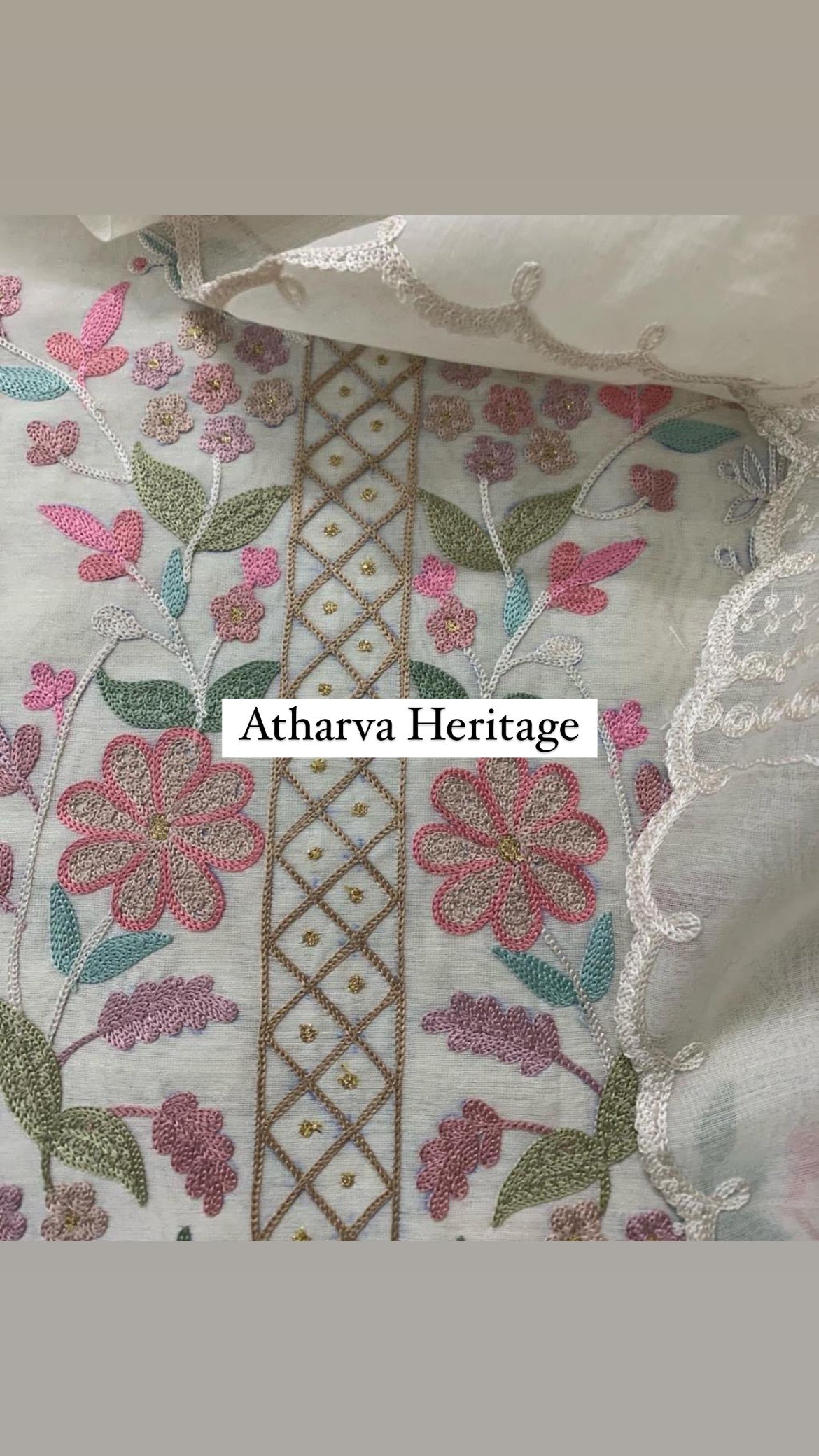 Atharva PURE CHANDER SILK KASHMIRI AARI SUIT CH1904