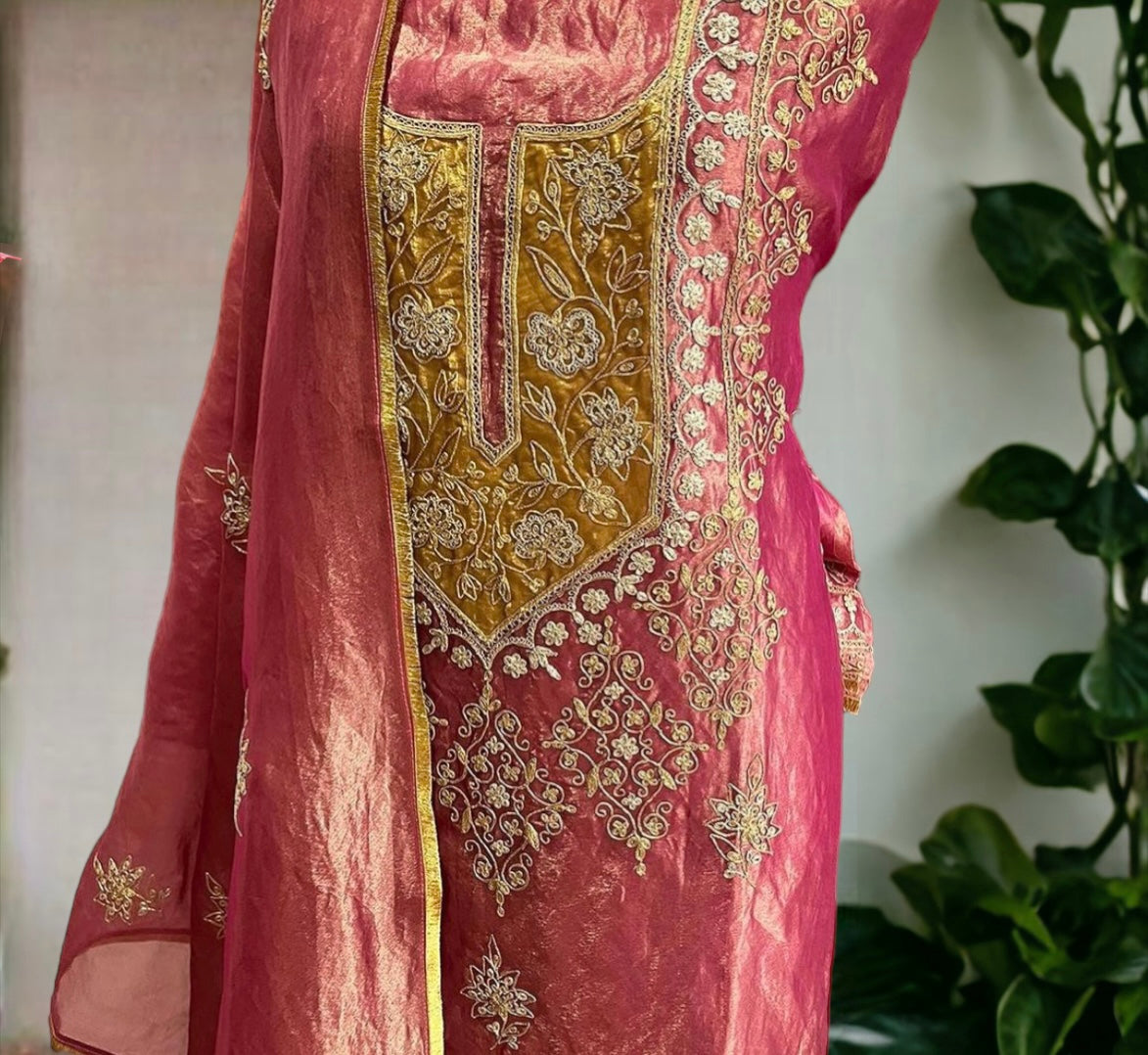MAHARANI LUXURY TISSUE SILK SUIT MTC001