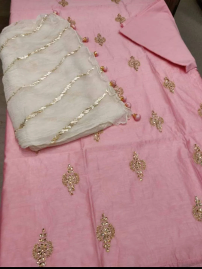 Atharva Hand Embroidered Chander Chiffon edits DnoCH1037