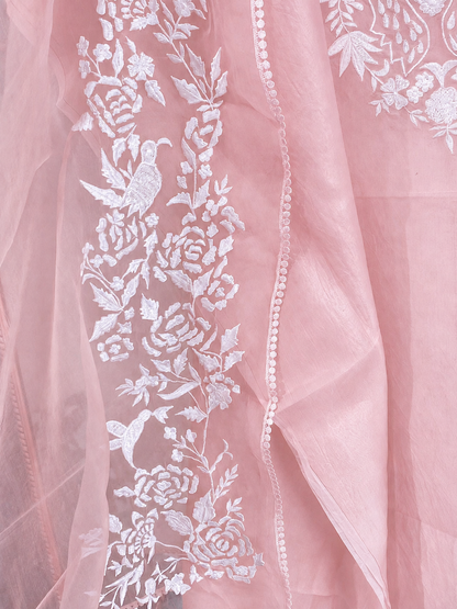 ATHARVA HERITAGE Sheer Luxury Pure Silk Organza Parsi Gara Pakistani unstitched Suit PSOPG167