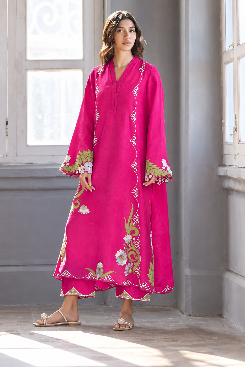 Atharva Heritage Elegant Pure Raw Silk (80g) Pakistani Co-ord Set – Kurta & Pants Complimentary Dupatta RWS801