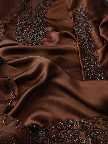 Atharva Luxe – Pure Silk Luxury Kurta Set with Handcrafted Ghera Sleeves & Organza Dupatta PSH0068B