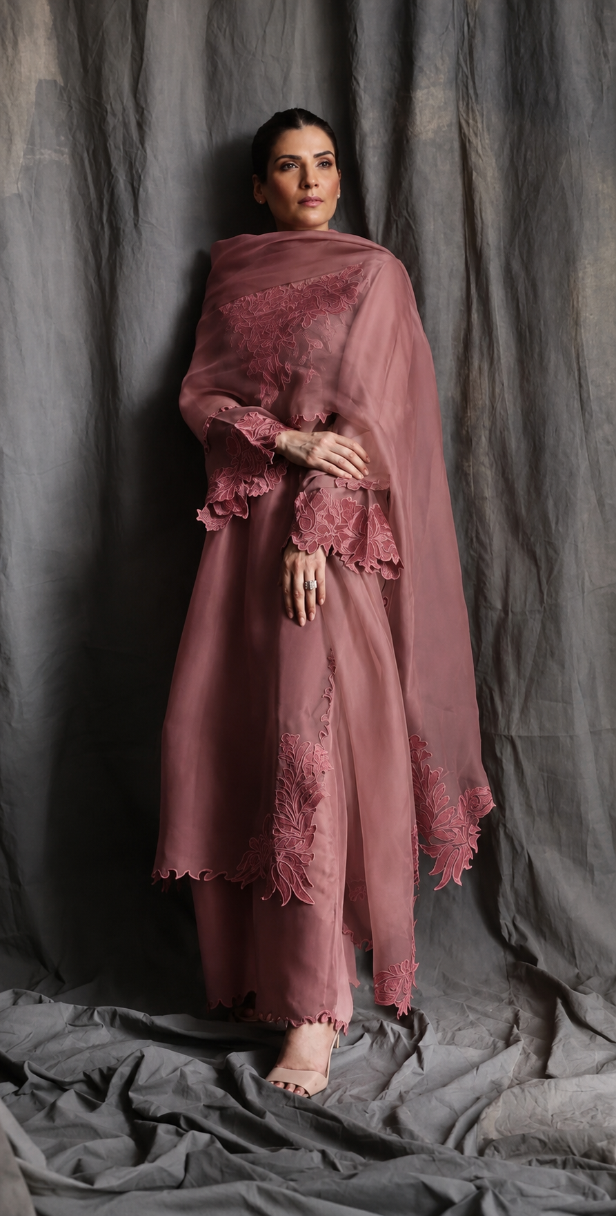 ATHARVA HERITAGE Sheer Luxury Ready to Wear Pakistani Appliqué Suit SLP0507