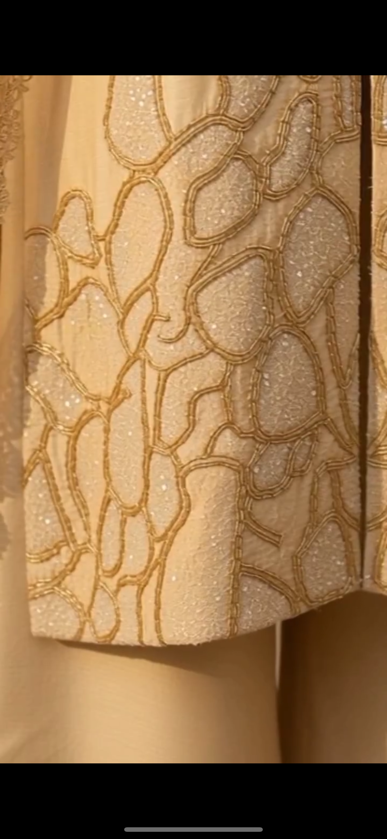 Atharva Heritage Noor Beige Monochrome Hand-Embroidered Raw Silk A-Line Suit AH13183157