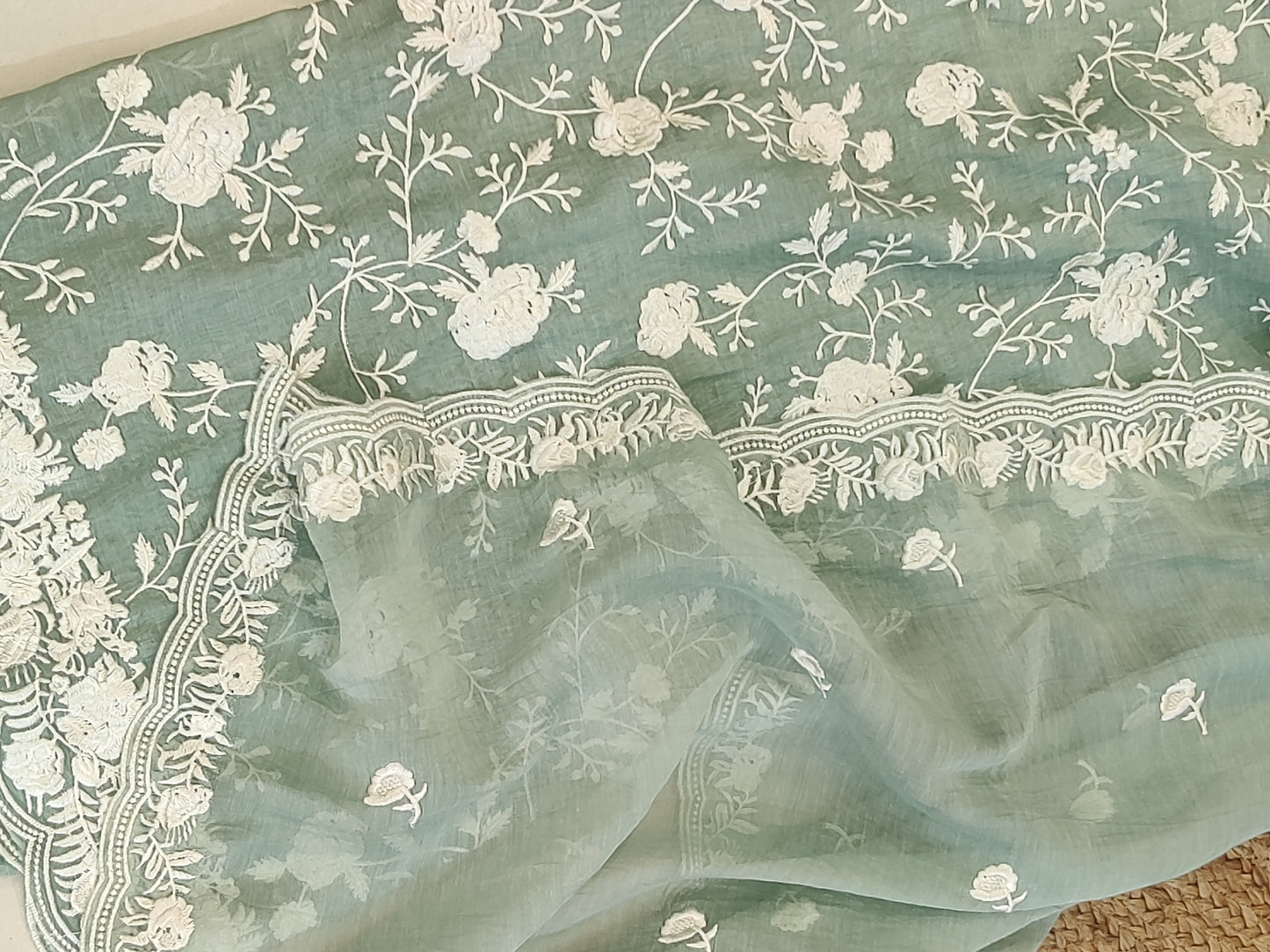 PURE MUL CHANDERI PARSI GARA SUIT MCH001P Pista