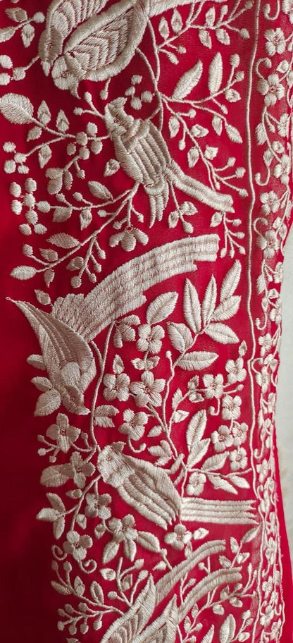 Atharva Heritage stunning Silk Kurta with Pure Silk Organza Parsi Dupatta AH1813PG562