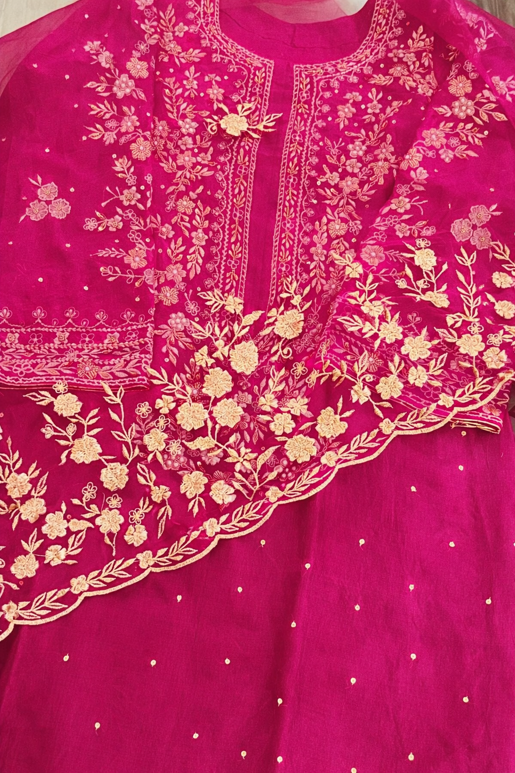 Atharva heritage Exquisite Hand Zardozi Embroidered Pakistani Suit on Pure Silk Organza SLP0010