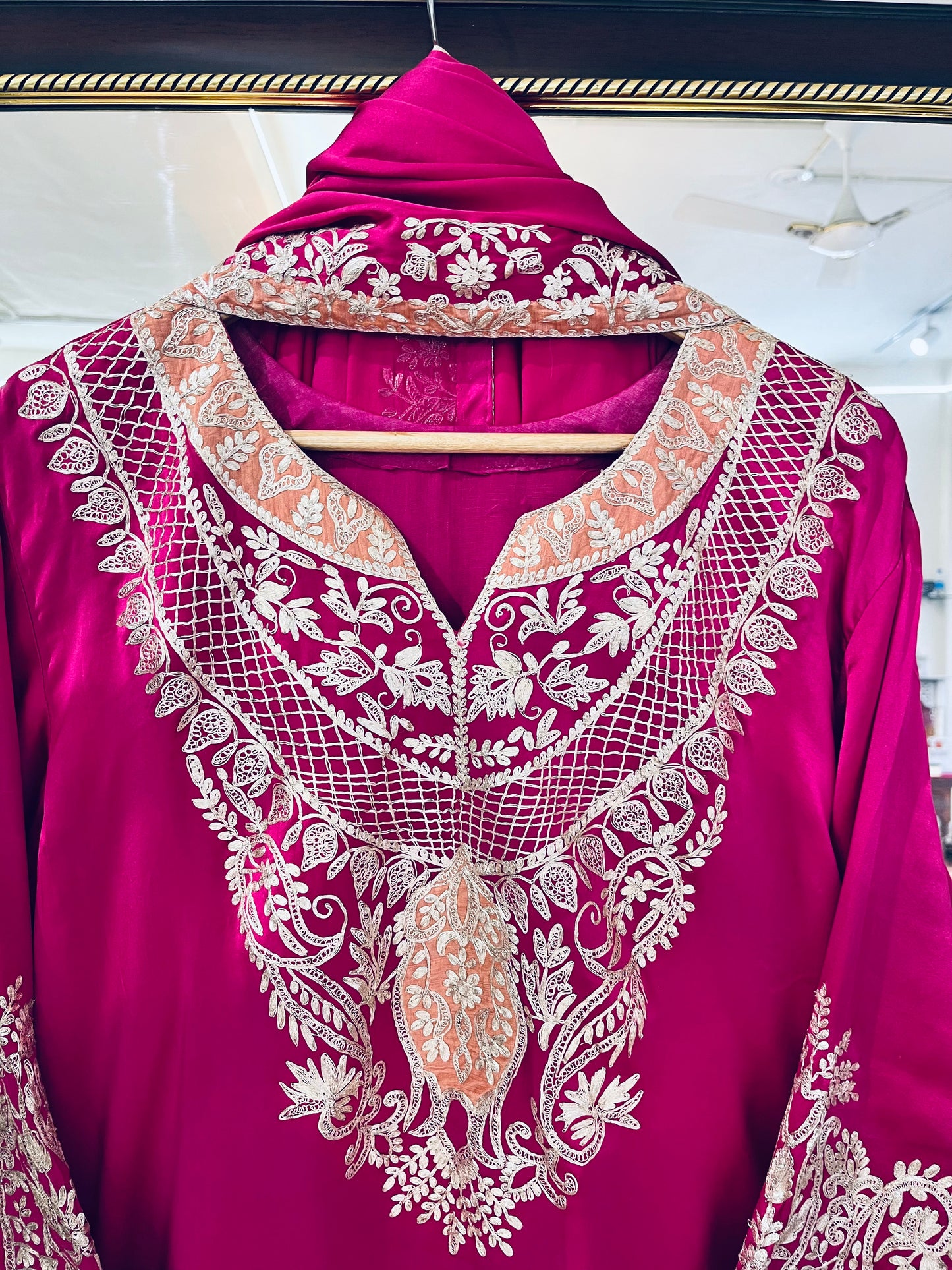 Atharva Heritage Pure Satin silk   80 Grams Pakitsani Suit SS025