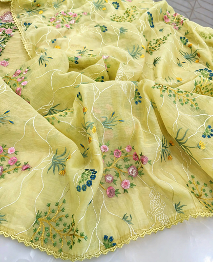 ATHARVA HERITAGE PURE MUL CHANDERI PARSI GARA SUIT MCH0072P