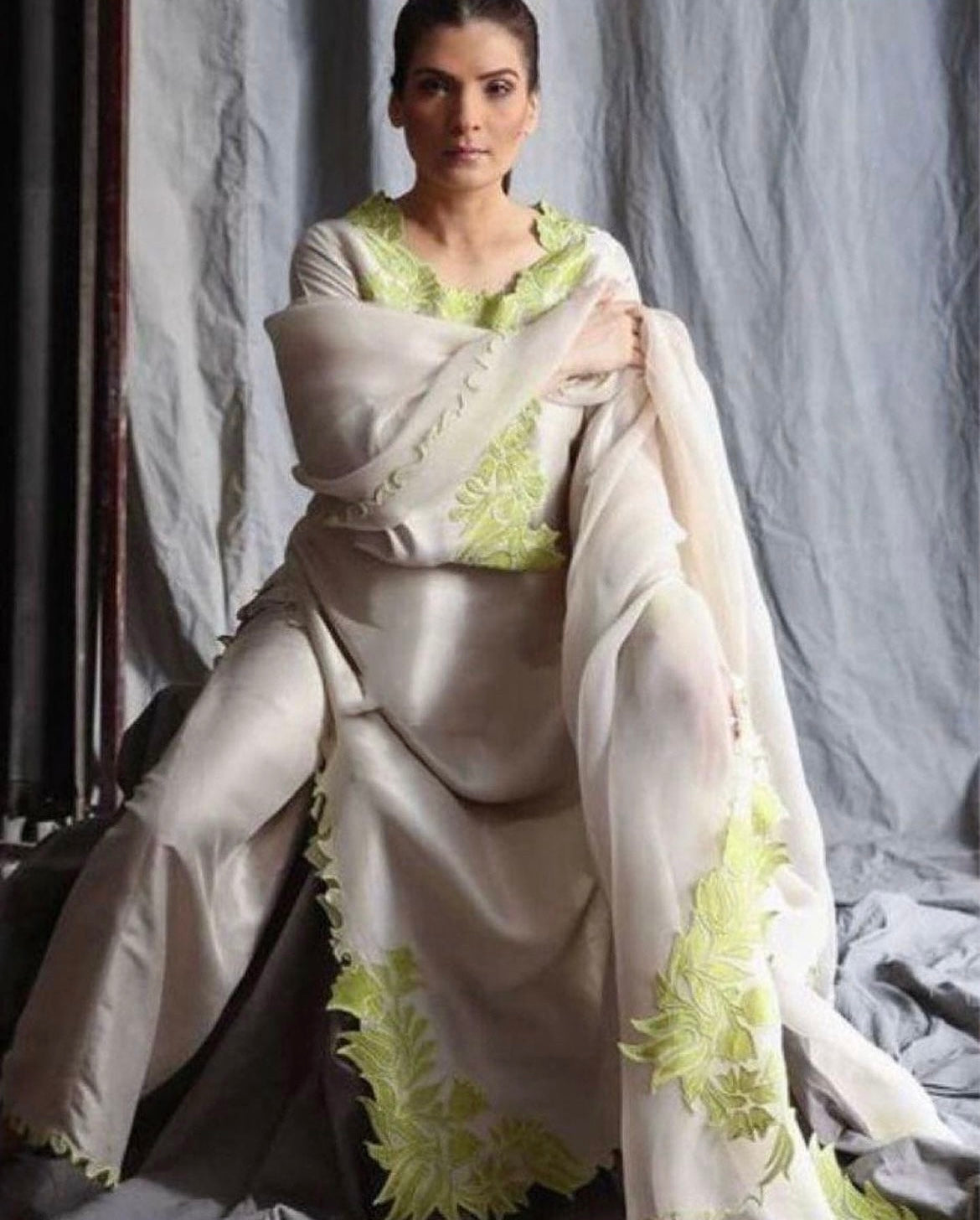 Sheer Luxury Ready to Wear Pakistani Appliqué Suit