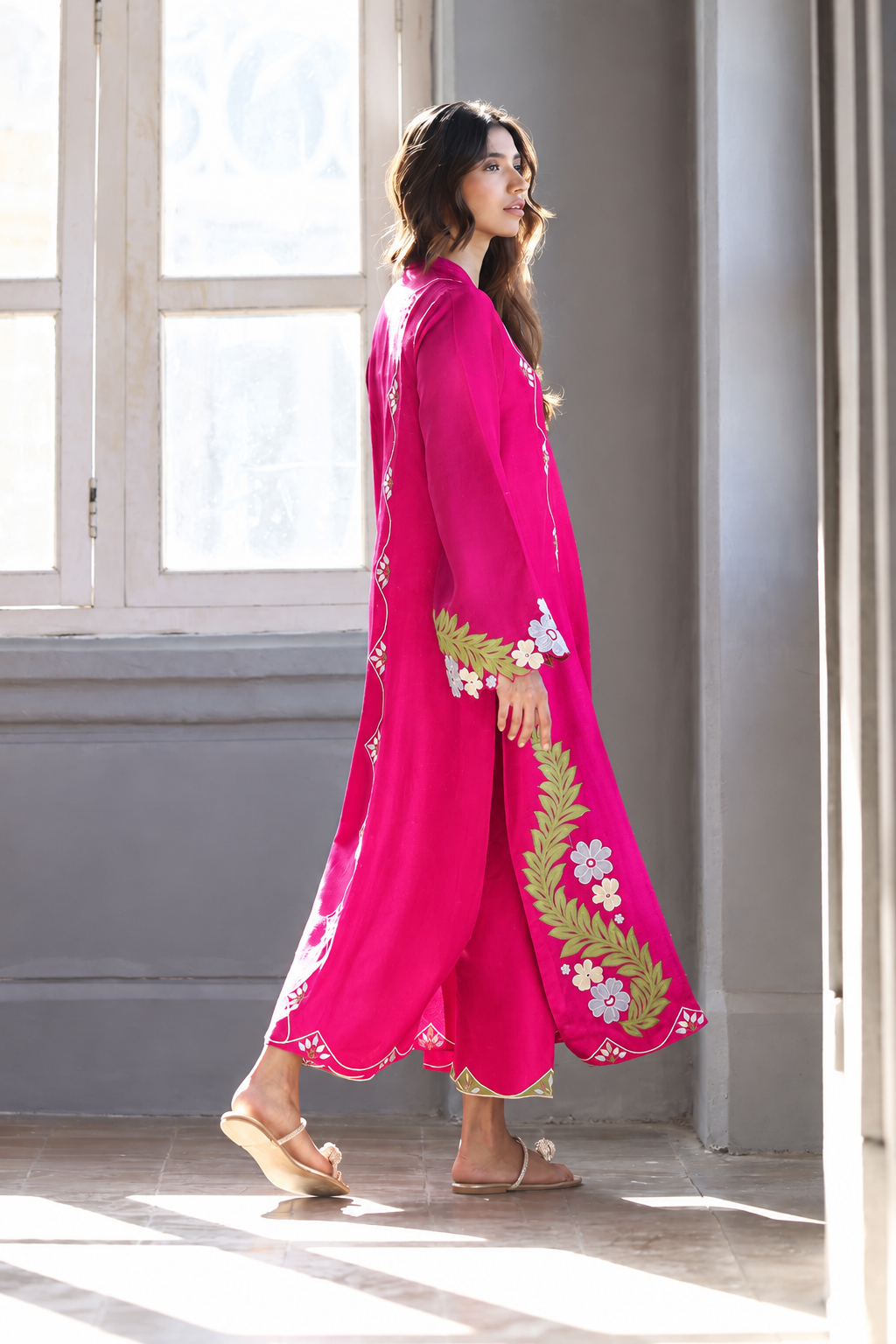 Atharva Heritage Elegant Pure Raw Silk (80g) Pakistani Co-ord Set – Kurta & Pants Complimentary Dupatta RWS801