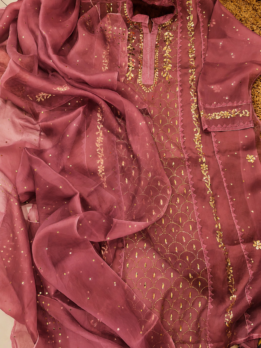 Atharva Heritage Sheer Luxury /Premium Lucknowi Semi Stitched Collection SHEER000791