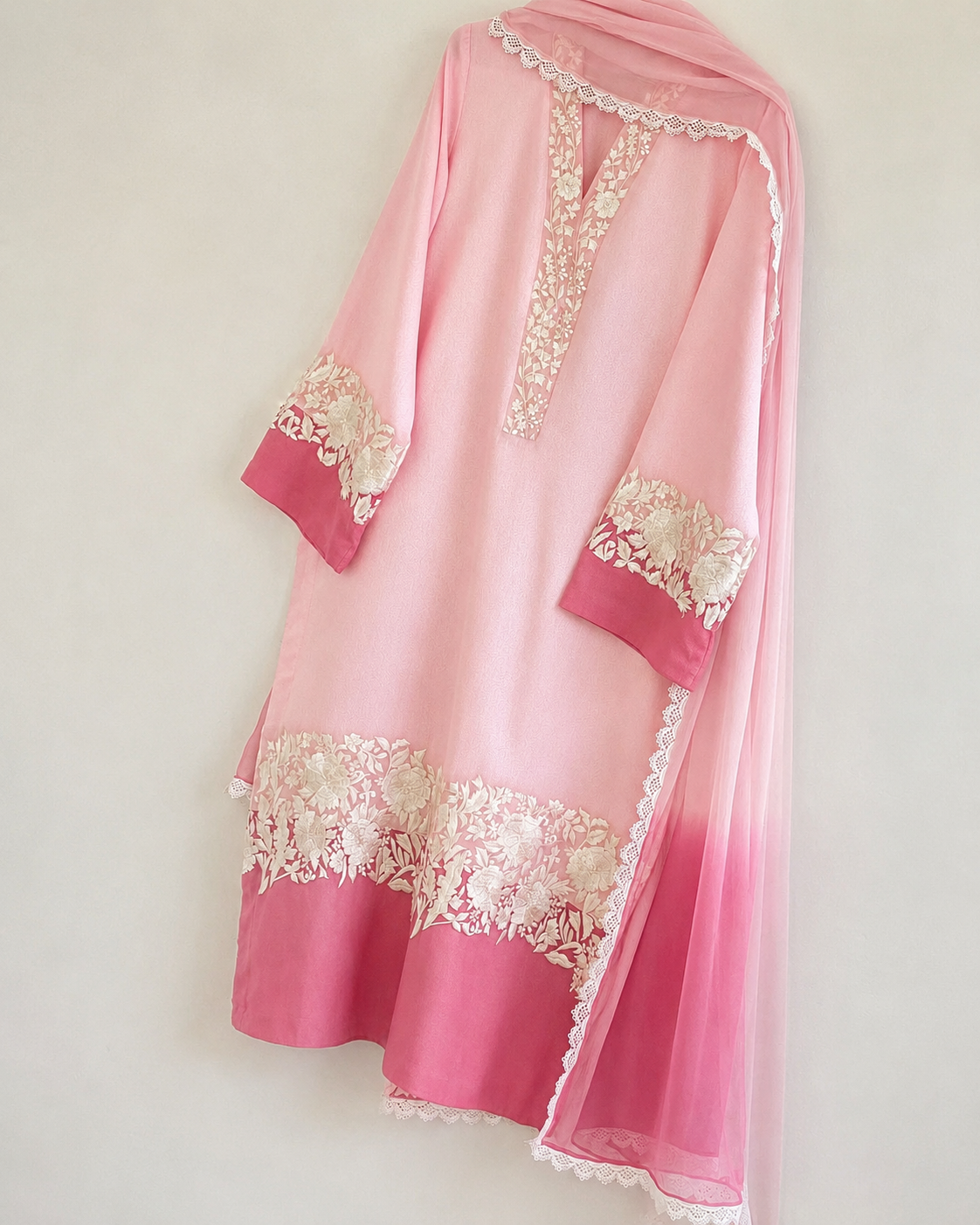 Atharva Heritage "Enchanting Elegance: Pure Silk 80 Grams Pakistani Suits Adorned with Exquisite Parsi Embroidery MS002