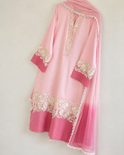 Atharva Heritage "Enchanting Elegance: Pure Silk 80 Grams Pakistani Suits Adorned with Exquisite Parsi Embroidery MS002