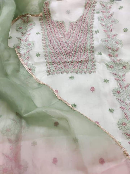 ATHARVA HERITAGE “Ombre Nazakat – Silk Organza Chikankari Elegance” Sheer00095
