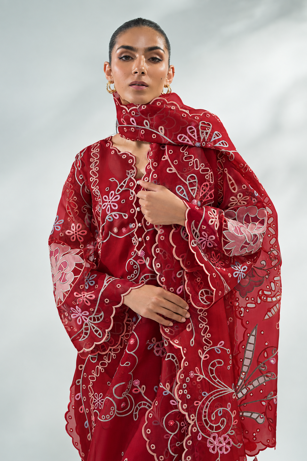 ATHARVA HERITAGE Pure Silk Organza with Cutwork Pakistani Suit~✨🌼