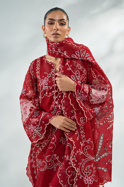 ATHARVA HERITAGE Pure Silk Organza with Cutwork Pakistani Suit~✨🌼