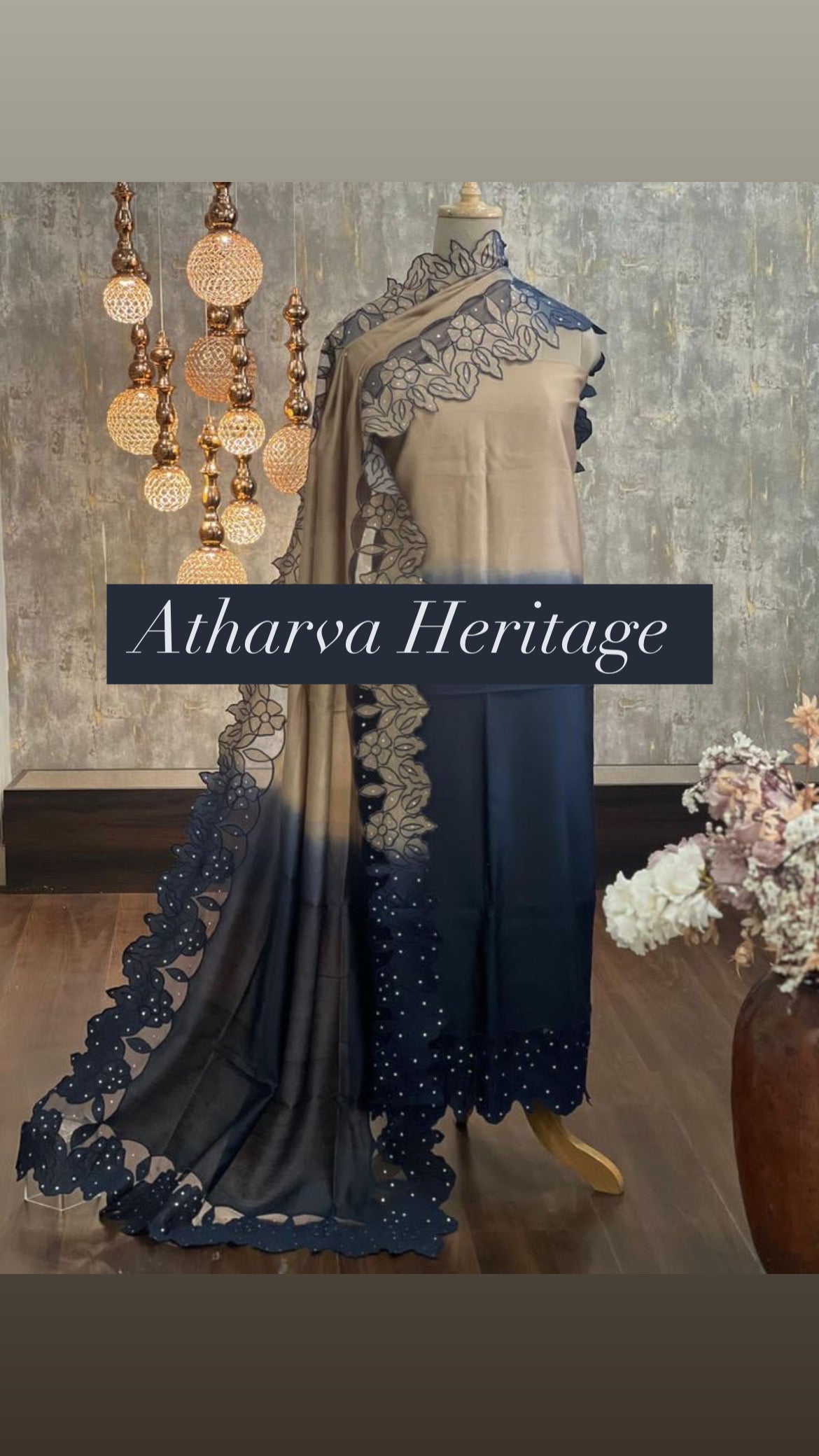 ATHARVA Applique Embroidery Salwar Kameez/Chanderi Cut-Work Shirt & Dupatta/Santoon Bottom/Custom Stitch Unstitch/Plazo/Pant/CUT8135