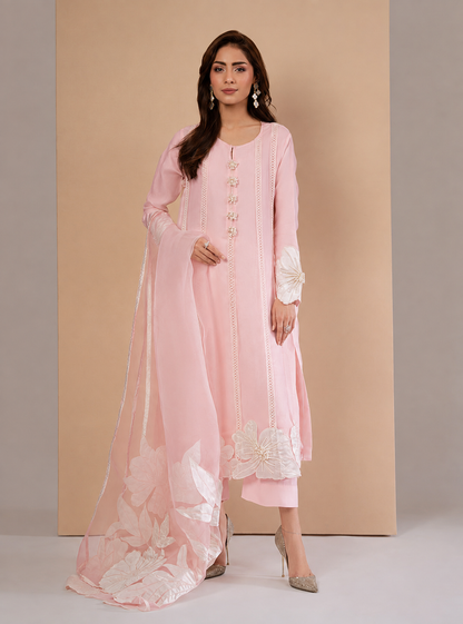ATHARVA HERITAGE Sheer Luxury Ready to Wear Pakistani Appliqué Suit SLP05055