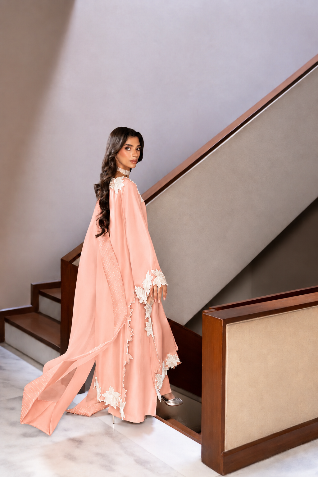 Atharva Heritage – Hand-Embroidered Pure Silk Pakistani Suit with Pearl & Katdana Detailing AHSS1561